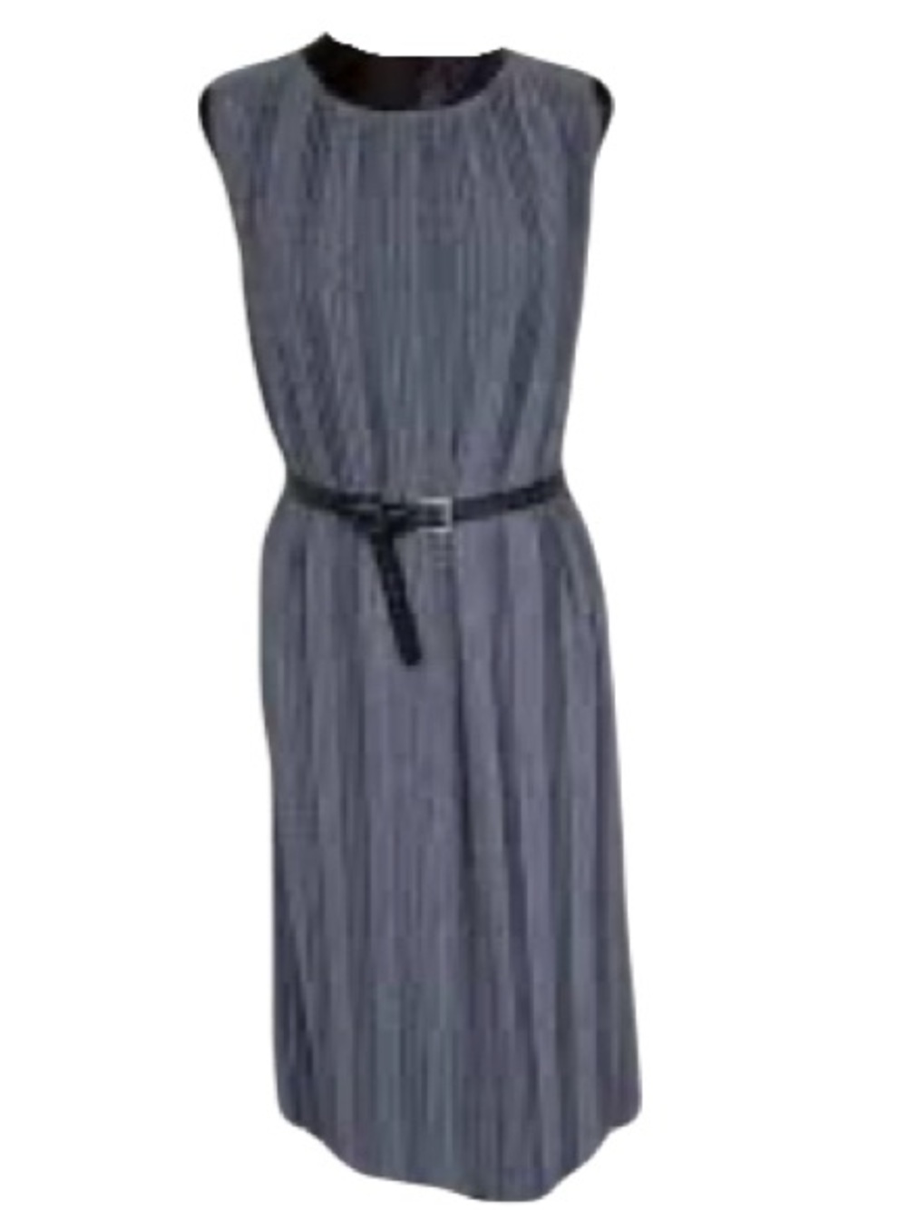 Banana Republic by Miyake Basics gray Charcoal Pleated Sleeveless Knit Dress